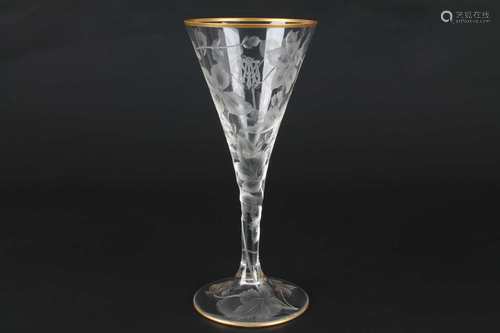 Ludwig Moser Karlsbad Kelchglas, glass goblet,Ludwig Moser Karlsbad Kelchglas, glass g