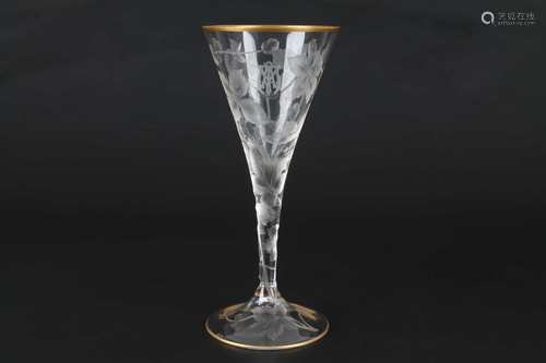 Ludwig Moser Karlsbad Kelchglas, glass goblet,Ludwig Moser Karlsbad Kelchglas, glass g