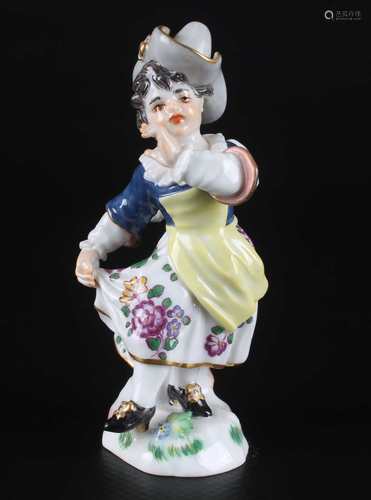 Meissen Verkleidete Amorette als Dame, disguised cupid as lady,Meissen Verkleidete Amo