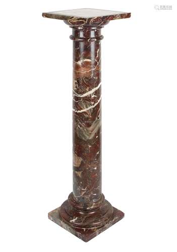 Große Marmorsäule, Italien 19. Jahrhundert, red marble pillar, italy 19th century,Gr