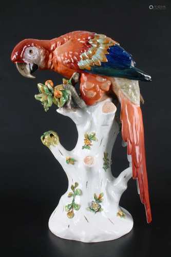 Aelteste Volkstedt Rudolstadt riesiger Papagei, porcelain parrot,Aelteste Volkstedt Ru