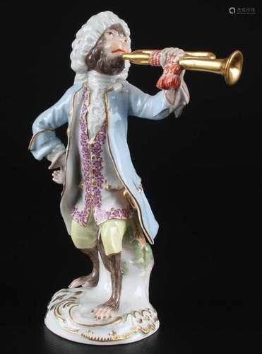 Meissen Trompeter aus der Affenkapelle, trumpeter monkey chapel,Meissen Trompeter aus