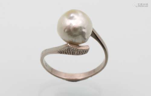 585 Goldring mit Biwa Perle, 585 gold ring with pearl,585 Goldring mit Biwa Perle, 585
