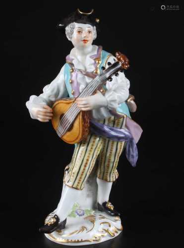 Meissen Mandolinenspieler aus der Galanten Kapelle, mandolinist galant chapel