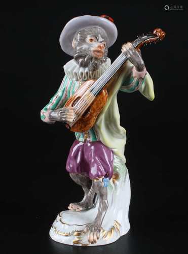 Meissen Gitarrist aus der Affenkapelle, guitarist monkey chapel,Meissen Gitarrist aus