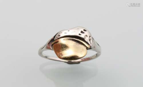 585 Gold / Silber Ring, 585 gold / silver ring,585 Gold / Silber Ring, 585 gold / silv