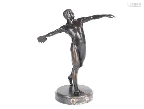 Rudolf Marcuse (1878-1940) Bronze Diskuswerfer, discobolus,Rudolf Marcuse (1878-1940)