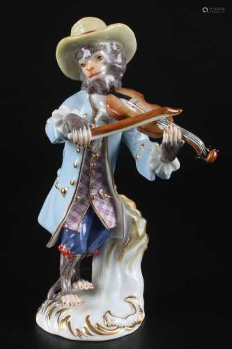 Meissen Geiger aus der Affenkapelle, violinist monkey chapel,Meissen Geiger aus der Af