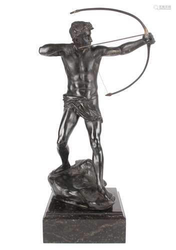 Pawel / Paul Kowalczewski (1865-1910) Bronze großer Bogenschütze, bronze archer,Pawe