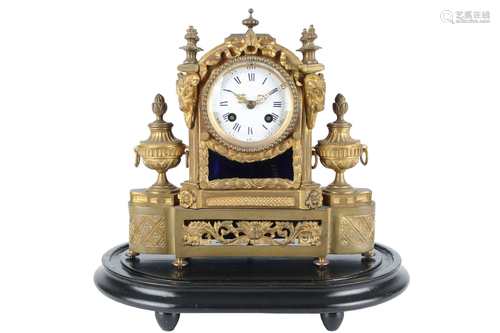 Französische Bronze Kaminuhr, 19. Jahrhundert, french mantel clock 19th century,Fran