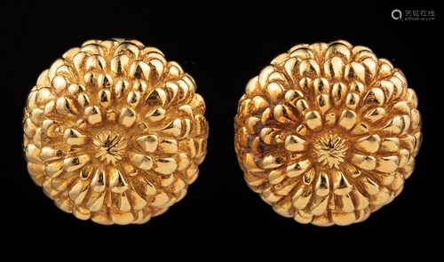 Mish New York Gold Chrysanthemum Earrings