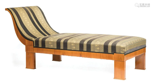 Biedermeier Fruitwood Chaise Longue