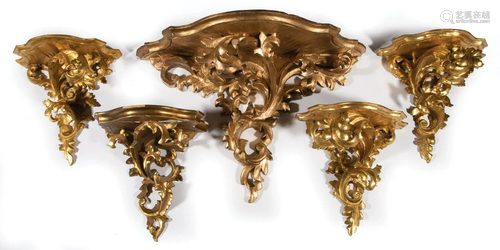 Large Rococo Gilt Wood Bracket