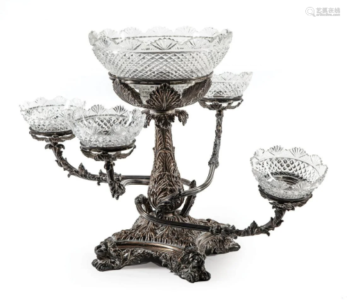 Antique English Silverplate Epergne