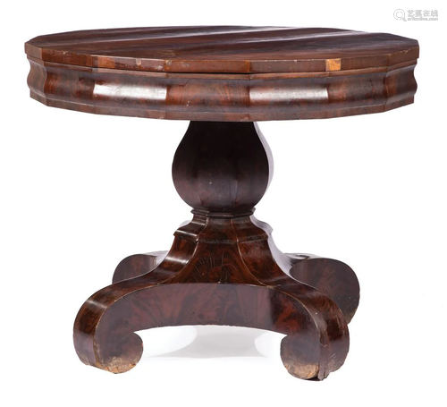 American Late Classical Mahogany Center Table