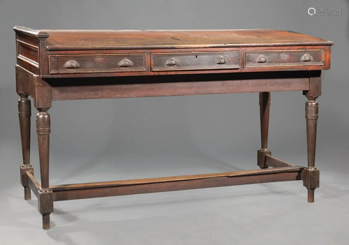 American Carved Mahogany Clerk's Desk