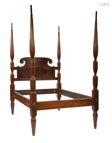 Federal Carved Mahogany Bed