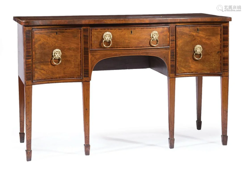 George III Inlaid-Mahogany Sideboard