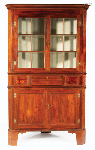 Southern Walnut Corner Cupboard