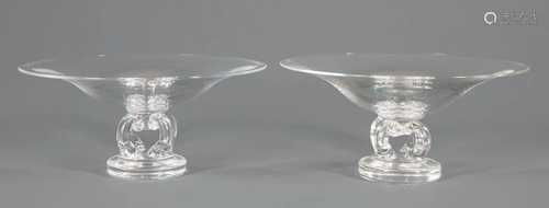 Pair of Steuben Glass 