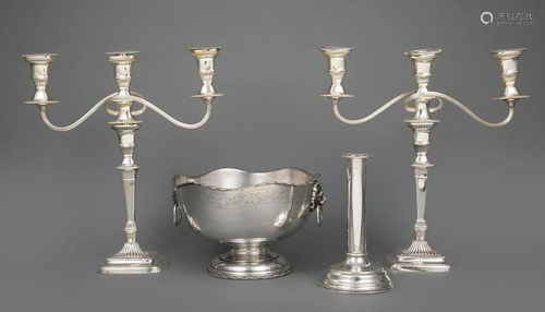 Ellis-Barker Silverplate Three-Light Candelabra