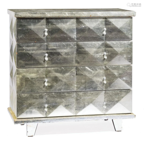 Contemporary Silvered Chest of Drawers