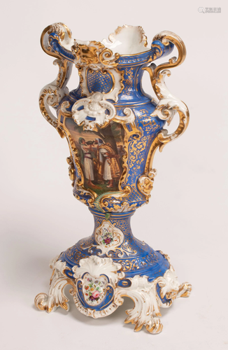 Paris Porcelain Footed Vase