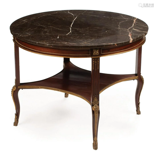 Bronze-Mounted Mahogany Center Table