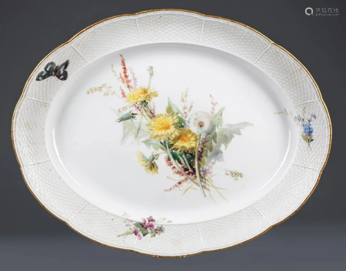 Antique Meissen Porcelain Platter