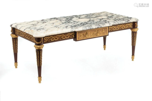 Louis XVI-Style Bronze-Mounted Low Table