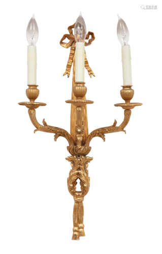 Four Louis XVI-Style Gilt Bronze Sconces