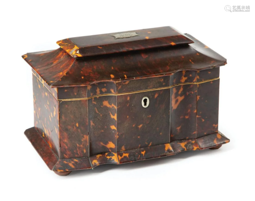 George III Tortoiseshell Tea Caddy