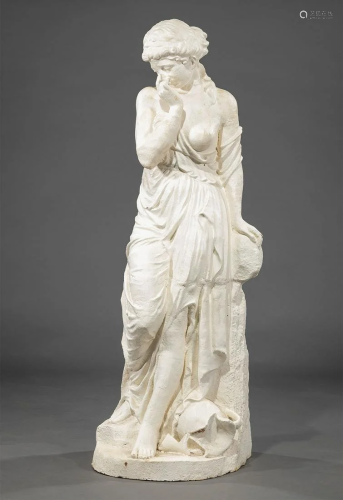 Cast Iron Garden Figure of a Classical Maiden