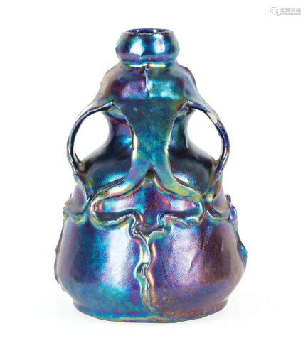 Continental Iridescent Glaze Ceramic Vase