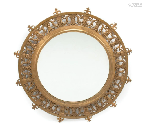 Regence-Style Bronze Dore Mirror