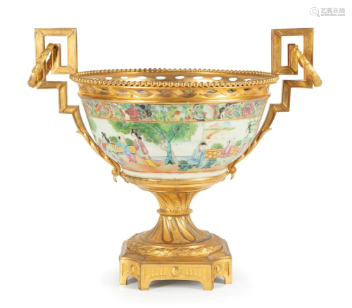 Gilt Bronze-Mounted Porcelain Bowl