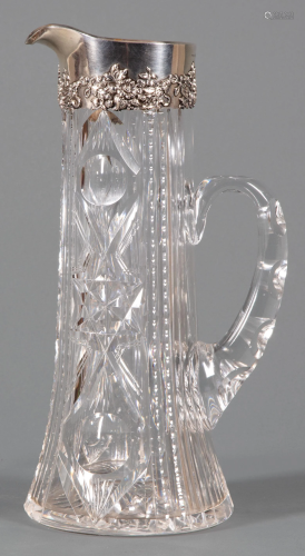 American Brilliant Cut Glass Pitcher, Mauser