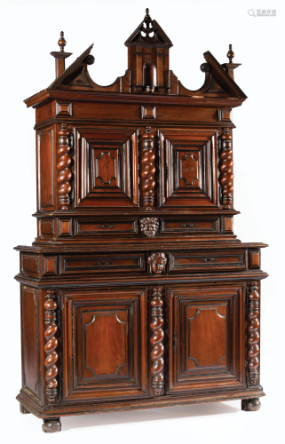 Continental Renaissance Carved Walnut Cabinet