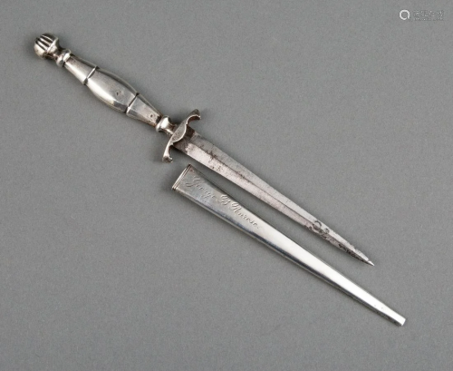 Silver-Mounted Naval Dirk Owned by Edwin Booth