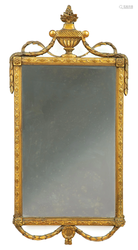 Neoclassical-Style Carved Giltwood Mirror