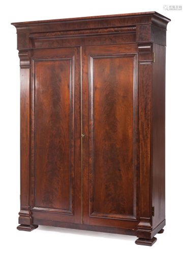 American Late Classical Mahogany Armoire