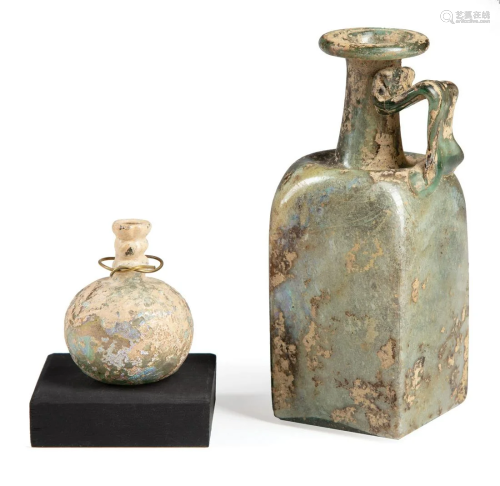 Two Ancient Roman Glass Vessels