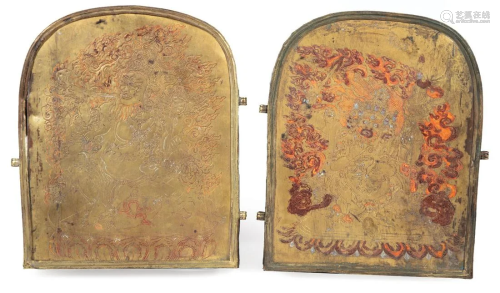 Tibetan Gilt Copper Box