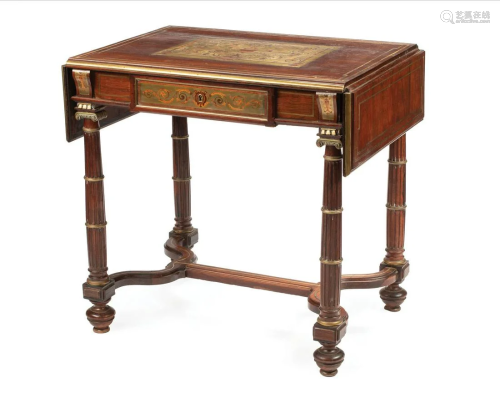 Napoleon III Boullework, Inlaid Kingwood Table