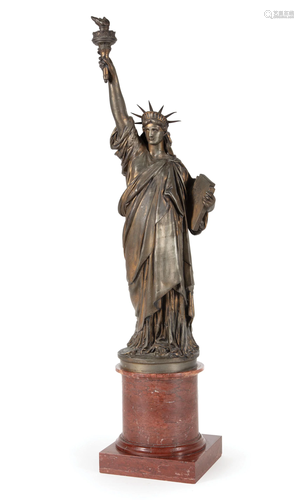 French Copper-Plated Zinc Figure