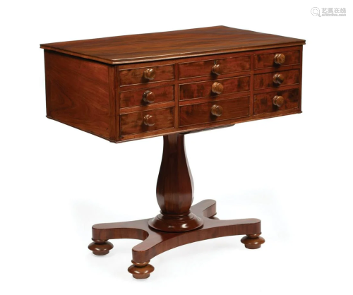 William IV Mahogany Collector's Table