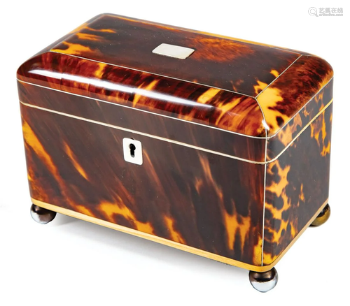 George III Tortoiseshell Tea Caddy