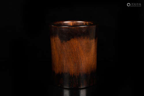 HUANGHUALI WOOD ROUND BRUSH POT