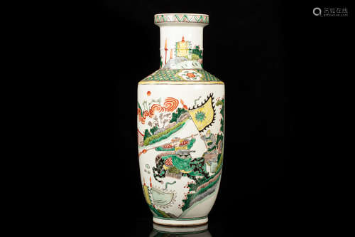 WUCAI 'WARRIORS' BOTTLE VASE