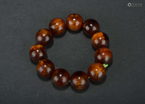 LARGE AMBER BEADS BRACELET